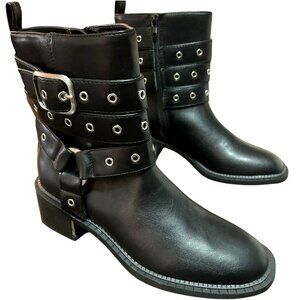 BCBGeneration Barla Black Ankle Moto Boots Size 6.5 M NEW
